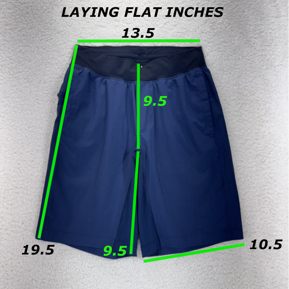 Lululemon The Linerless Shorts Men Sz S Navy Blue Drawstring Gym Running Active - Picture 3 of 10